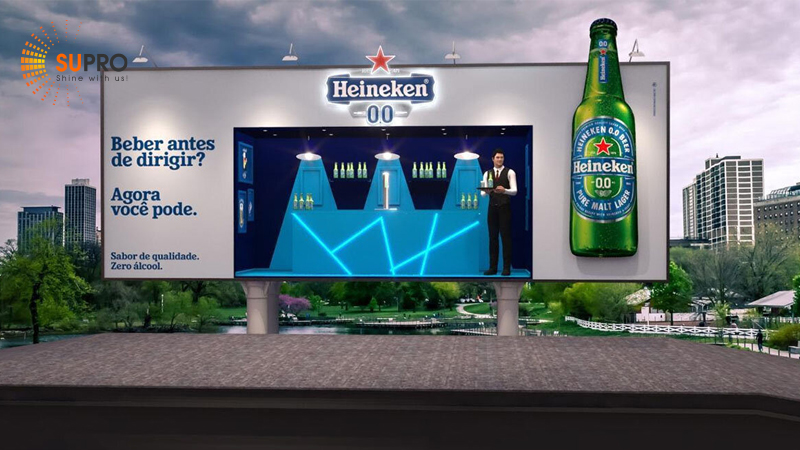 Biển quảng cáo sáng tạo của hãng bia Heineken