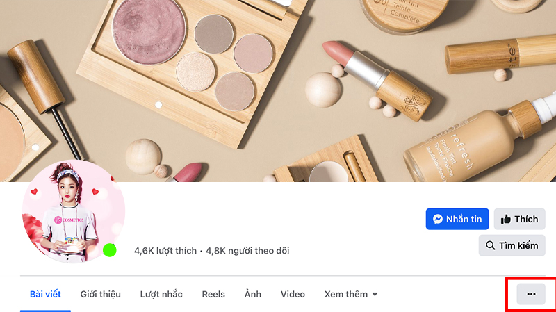 Chọn mục “Tìm hỗ trợ hoặc báo cáo” trên fanpage