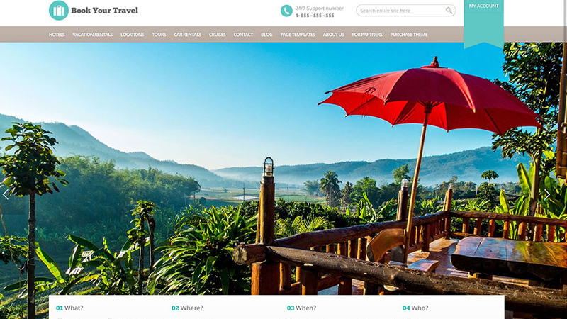 Mẫu website du lịch Book your tour