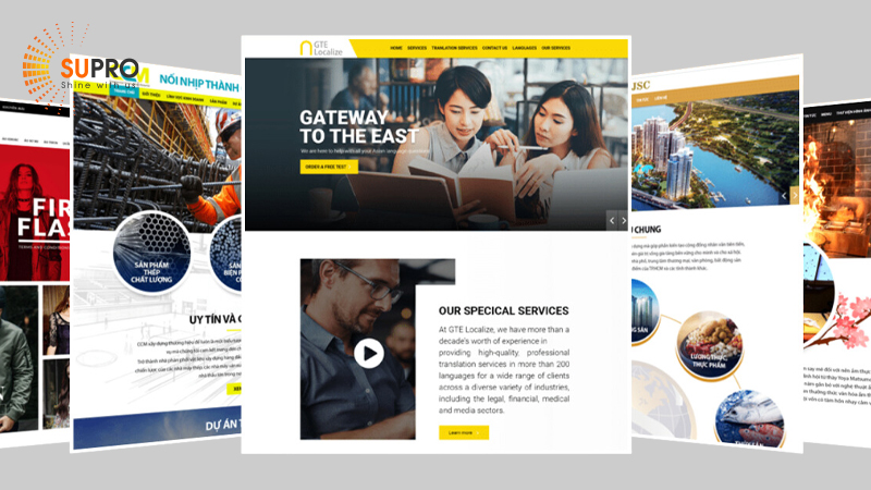 Doanh nghiệp có thể dùng một số mẫu website có sẵn trên các nền tảng